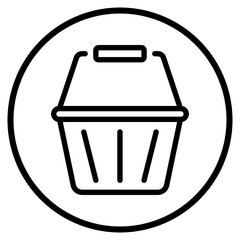 shopping basket line icon