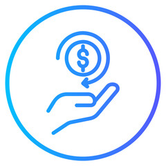 refund gradient icon