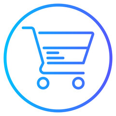 shopping cart gradient icon