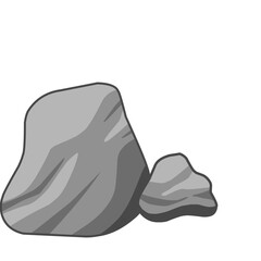 Stone illustration with outline, Stone vector element, Stone Vector