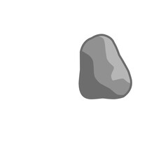Stone illustration with outline, Stone vector element, Stone Vector