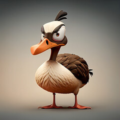 Angry duck cartoon