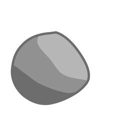 Stone illustration with outline, Stone vector element, Stone Vector