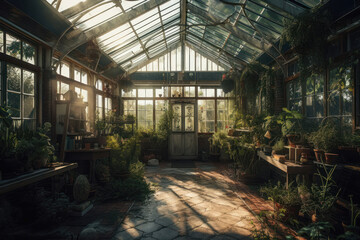 Inside the Glass Greenhouse: A Super-Detailed View. Generative Ai