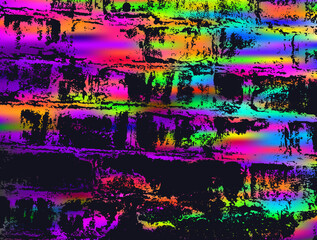 Grunge color neon background. Abstract street art print.