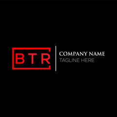 BTR letter logo design on black background. BTR creative initials letter logo concept. BTR letter design. BTR letter design on black background. BTR logo vector.
