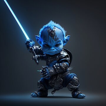Baby Alien With Katana