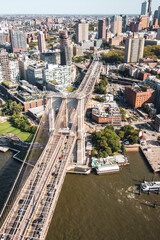 Obraz premium Over looking NYC and its bridges