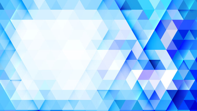 Geometric poligonal background. Modern composition with blue triangles.