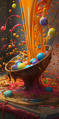 chocolate conceptual digital painting, generative ai