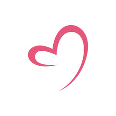 Letter M Heart Shape Icon
