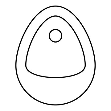 Urinal toilet men wc public restroom lavatory latrine gents pissoir contour outline line icon black color vector illustration image thin flat style