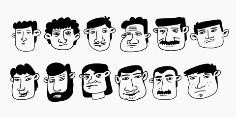 Human Male Face Doodle