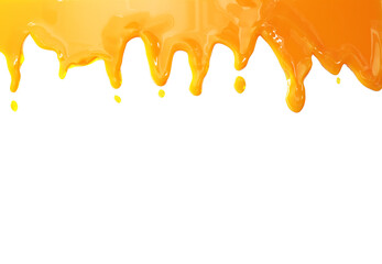 Orange juice Liquid splash melt pouring  drip on top isolate on white background. 3D Rendering. Png files.