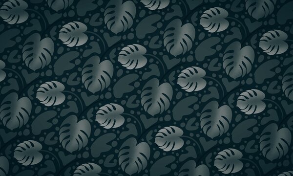 Monstera Leaf seamless repeat pattern background 