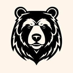 Bear vector for logo or icon, drawing Elegant minimalist style,abstract style Illustration