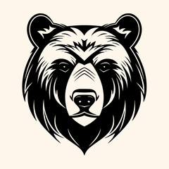 Bear vector for logo or icon, drawing Elegant minimalist style,abstract style Illustration