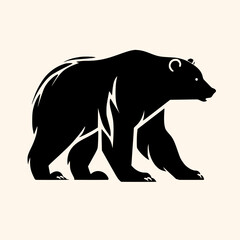 Obraz na płótnie Canvas Bear vector for logo or icon, drawing Elegant minimalist style,abstract style Illustration