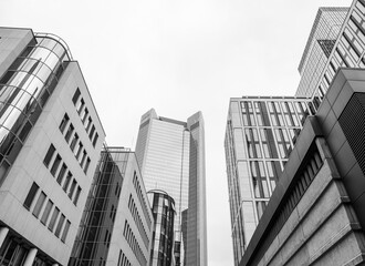 The modern architecture in city Frankfurt, Germany