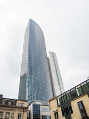 The modern architecture in city Frankfurt, Germany