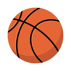 Basketball ball flat icon. Basketball icon. Vector illustration.