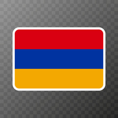 Armenia flag, official colors and proportion. Vector illustration.