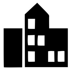 black and white of icon shape