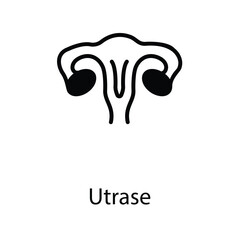 Uterus icon design stock illustration