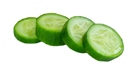 Slices of cucumber on a transparent background. Cucumber slice png.
