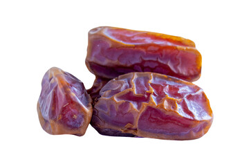 Date fruits on a transparent background. Traditional Ramadan food. Png.