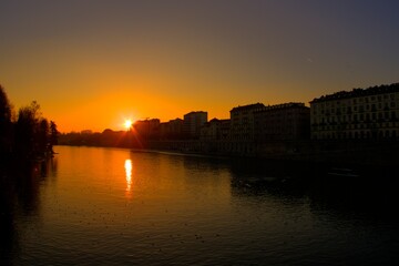 Fototapeta na wymiar Torino, Po river