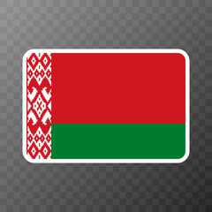 Belarus flag, official colors and proportion. Vector illustration.