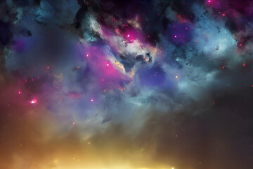 Space background.Galaxy and nebulae