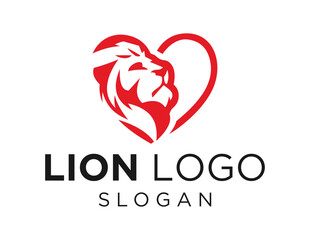 Logo design about Lion on a white background. made using the CorelDraw application.
