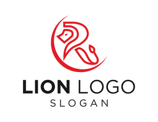 Logo design about Lion on a white background. made using the CorelDraw application.