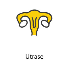 Uterus icon design stock illustration