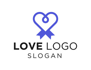 Logo design about Love on a white background. made using the CorelDraw application.