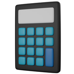 calculator 3D isolated icon with transparent background