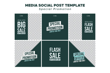 Promotion, social media post template.