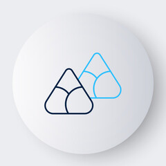 Line Zongzi in bamboo steamer icon isolated on white background. Delicious rice dumplings. Colorful outline concept. Vector