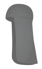 Grey head cover gear. vector