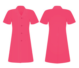 Nurse dress scrub coat. vector