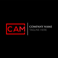 CAM letter logo design on black background. CAM creative initials letter logo concept. CAM letter design. CAM letter design on black background. CAM logo vector.
