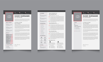  Clean CV Marketer Resume Design Template