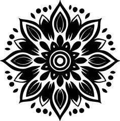 Mandala | Minimalist and Simple Silhouette - Vector illustration