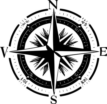 Compass - High Quality Vector Logo - Vector illustration ideal for T-shirt graphic