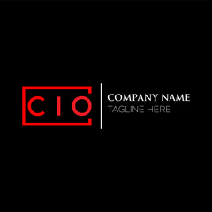 CIO letter logo design on black background. CIO creative initials letter logo concept. CIO letter design. CIO letter design on black background. CIO logo vector.
