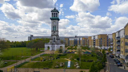 Fototapeta na wymiar The Caledonian Park Clock Tower, Caledonian Road, London, UK.