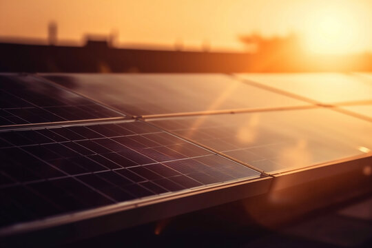 Paineis solares energia solar captação e geração de energia elétrica sustentável renovável natural tecnologia IA Generativa