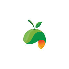 mango logo template color design vector illustration